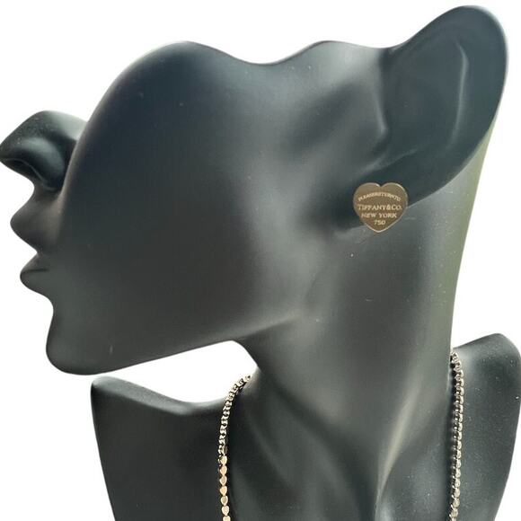 Tiffany & Co. "Return to Tiffany" 18K Plated Heart Earrings (TCXX015) - Picture 4 of 7